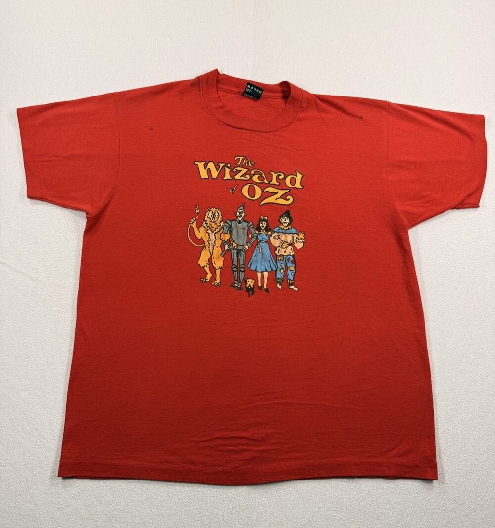 Vintage The Wizard Of Ozz Red Single Stitched Tee Size Xl